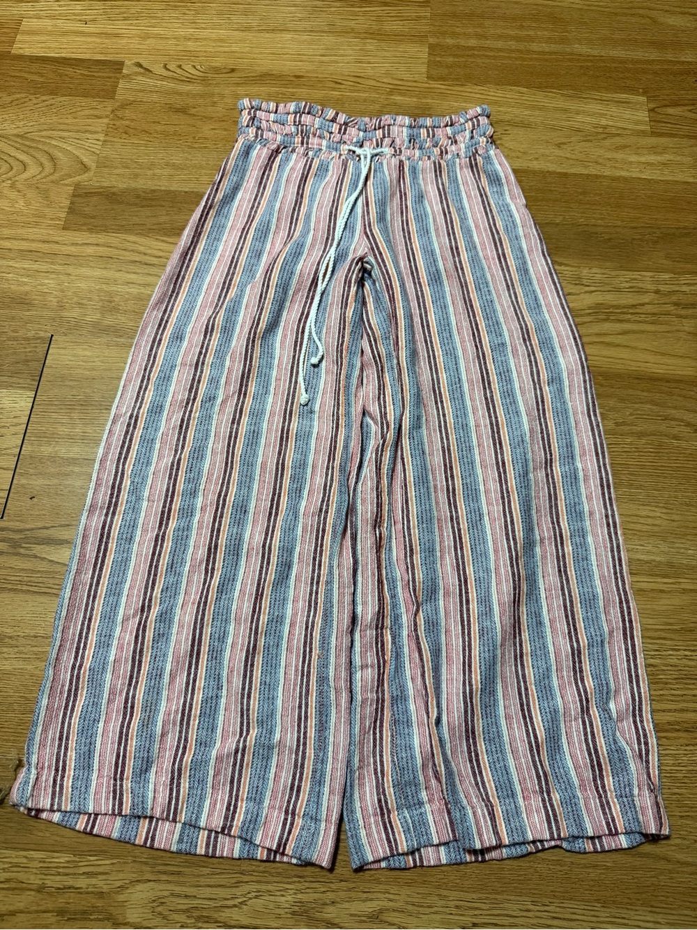 Indigo Rein Pink & Blue Striped Wide-Leg Pants